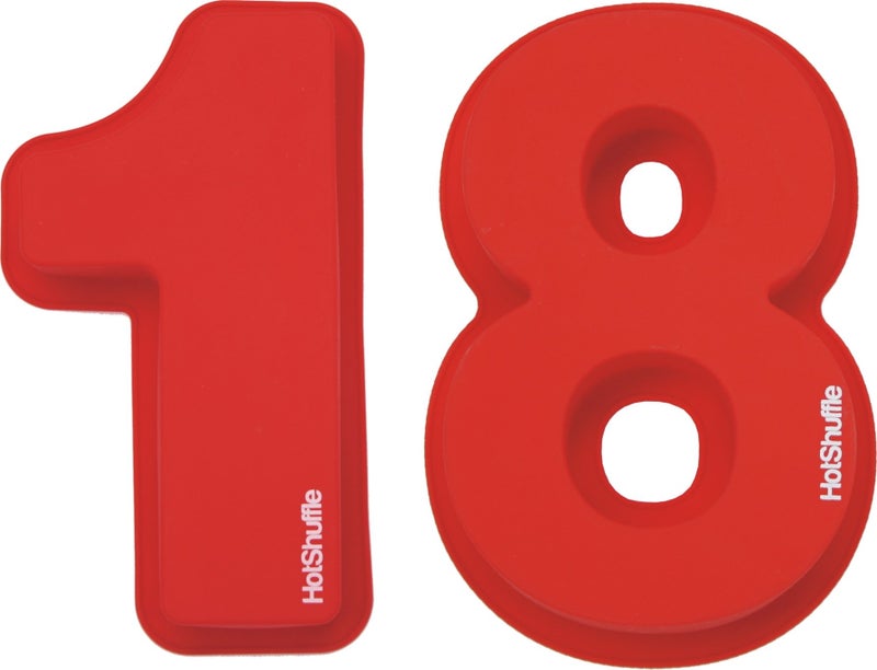 Large Silicone Number 18 Cake Pan Tin Mould 18th Birthday Gift 1 8